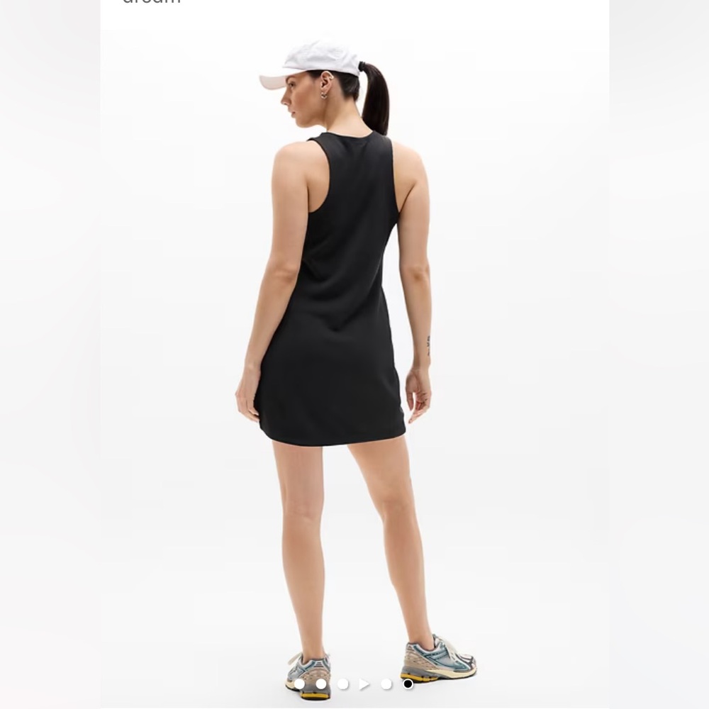 Athleta | Seasoft Rib Mini Tank Dress Black Size Medium Petite - Picture 4 of 12